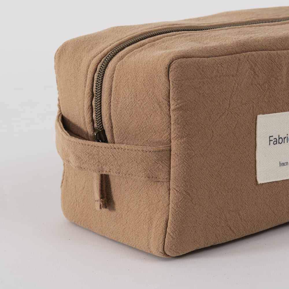 Estuche Lino Caramelo