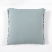 Cojín Muslin Bicolor Flecos Azul