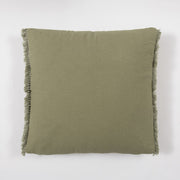 Cojín Muslin Bicolor Flecos Verde