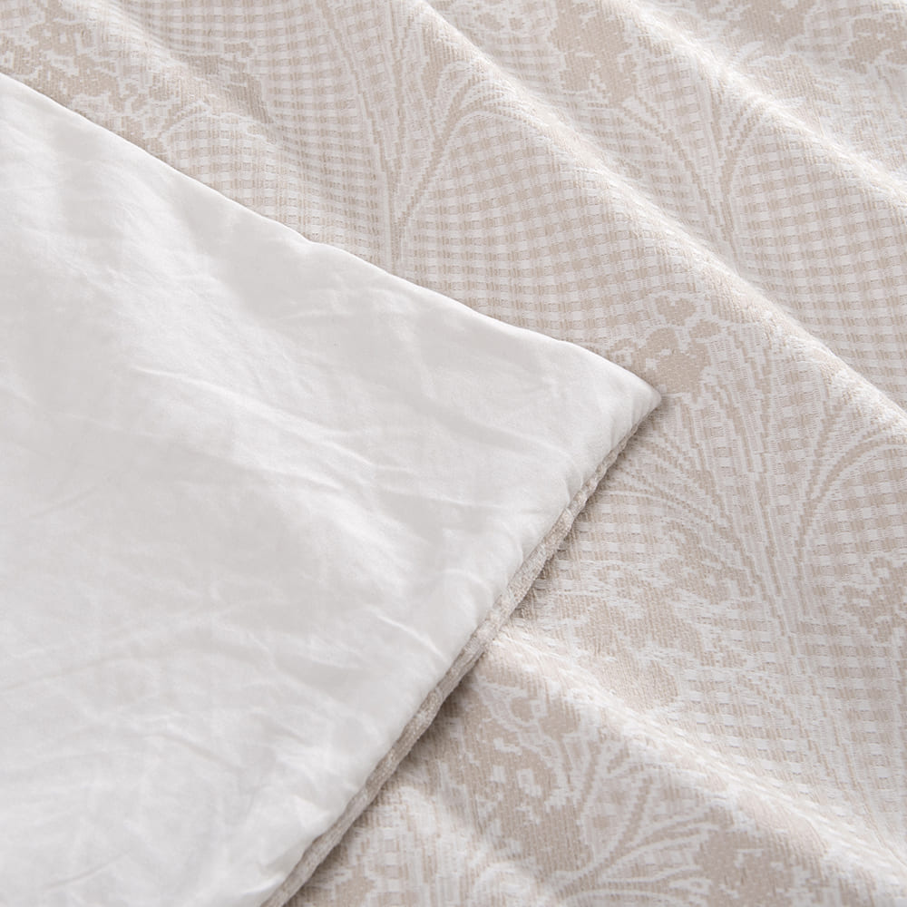Funda Plumón Jacquard Blossom Super King Beige