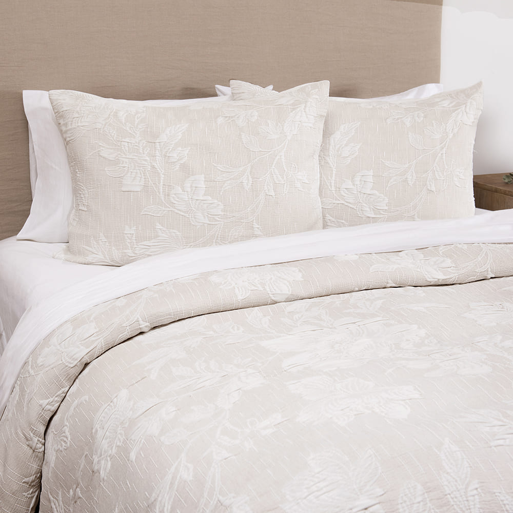 Funda Plumón Jacquard Rose King Blanco