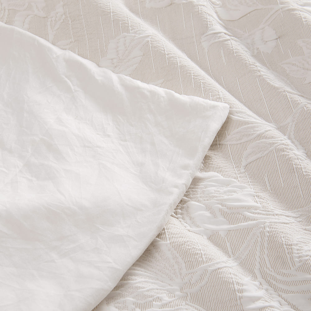 Funda Plumón Jacquard Rose King Blanco