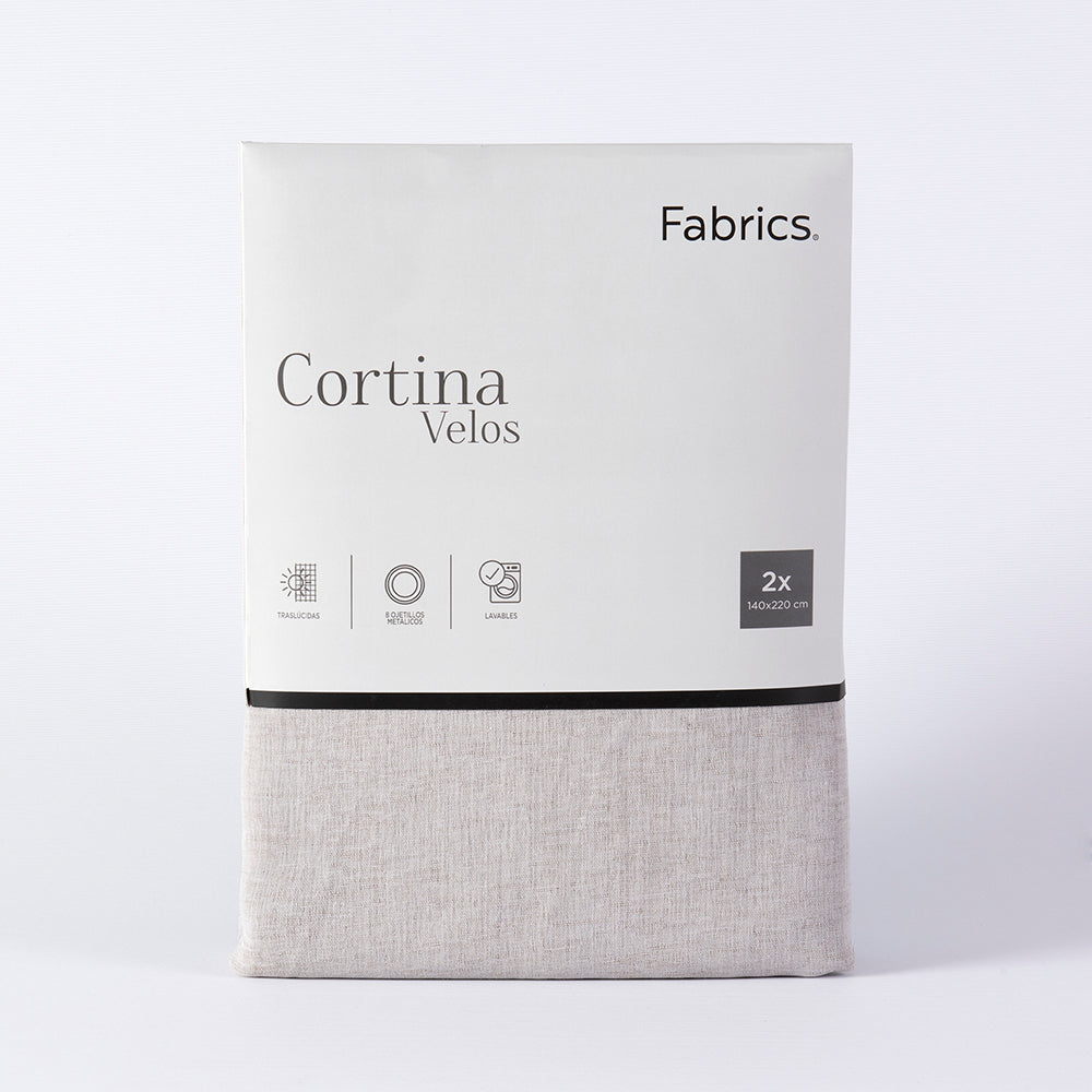 Cortina Velo Lisa 140x220cm Gris