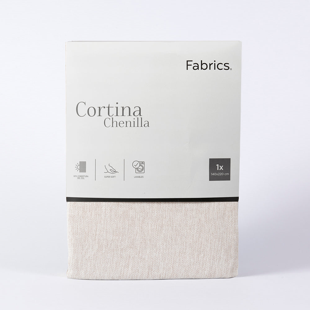 Cortina Chenille 140x220cm Cruda