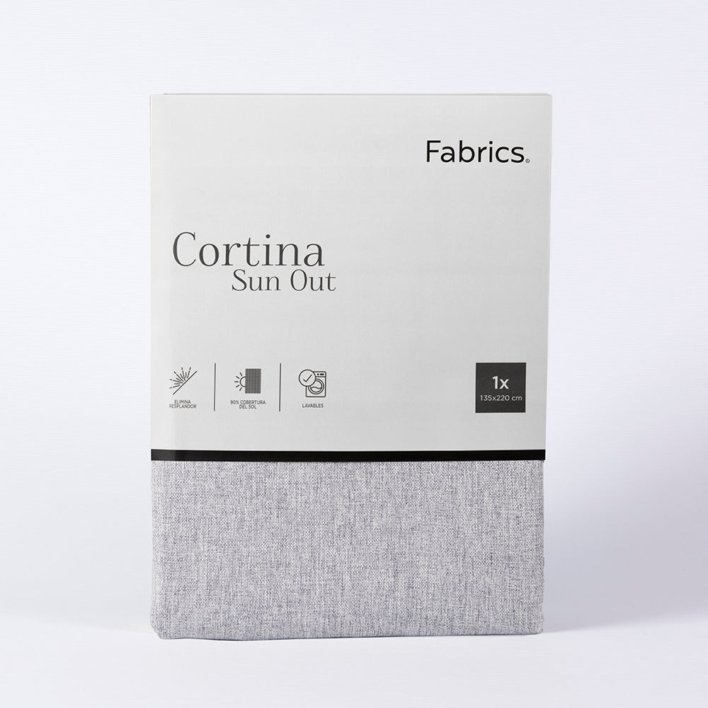 Cortina Sun Out 135x220cm Gris