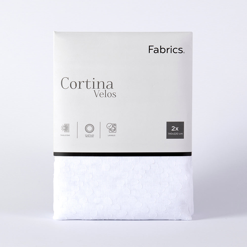 Cortina Velo Devore 140x220cm Blanco
