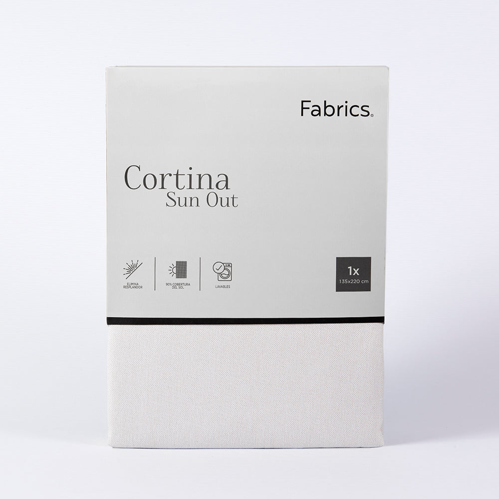 Cortina Sun Out 135x220cm Crudo