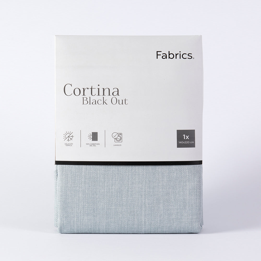 Cortina BlackOut 140x220cm Canvas Celeste