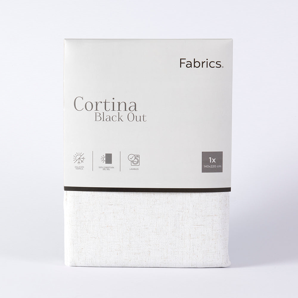 Cortina BlackOut 140x220cm Textura Crudo