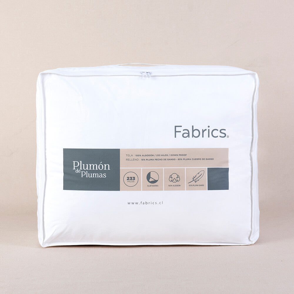 Plumón Pluma 15% Pecho 1.5 Plazas Blanco