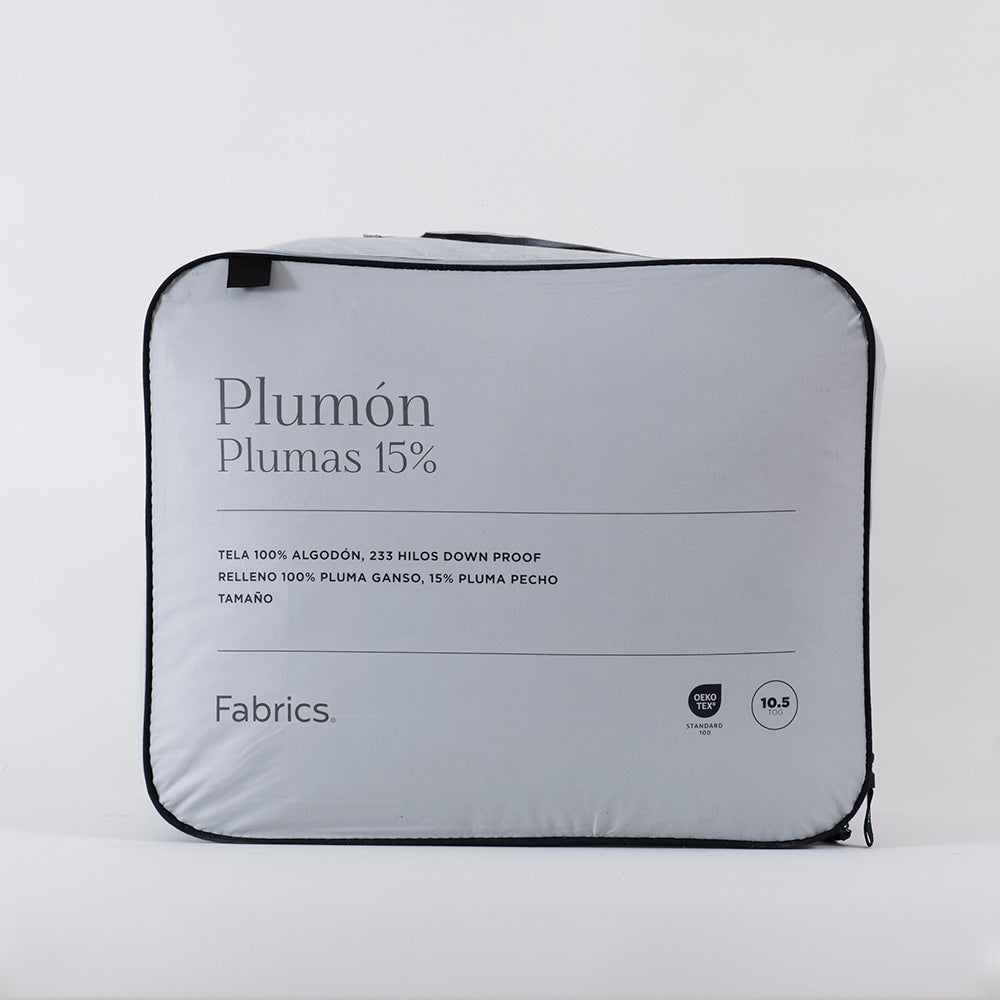 Plumón Pluma 15% Pecho 2 Plazas Blanco