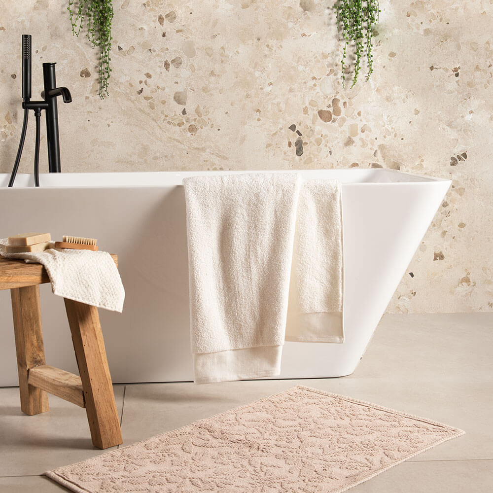 Piso Baño Stone Washed Jardín Rosado