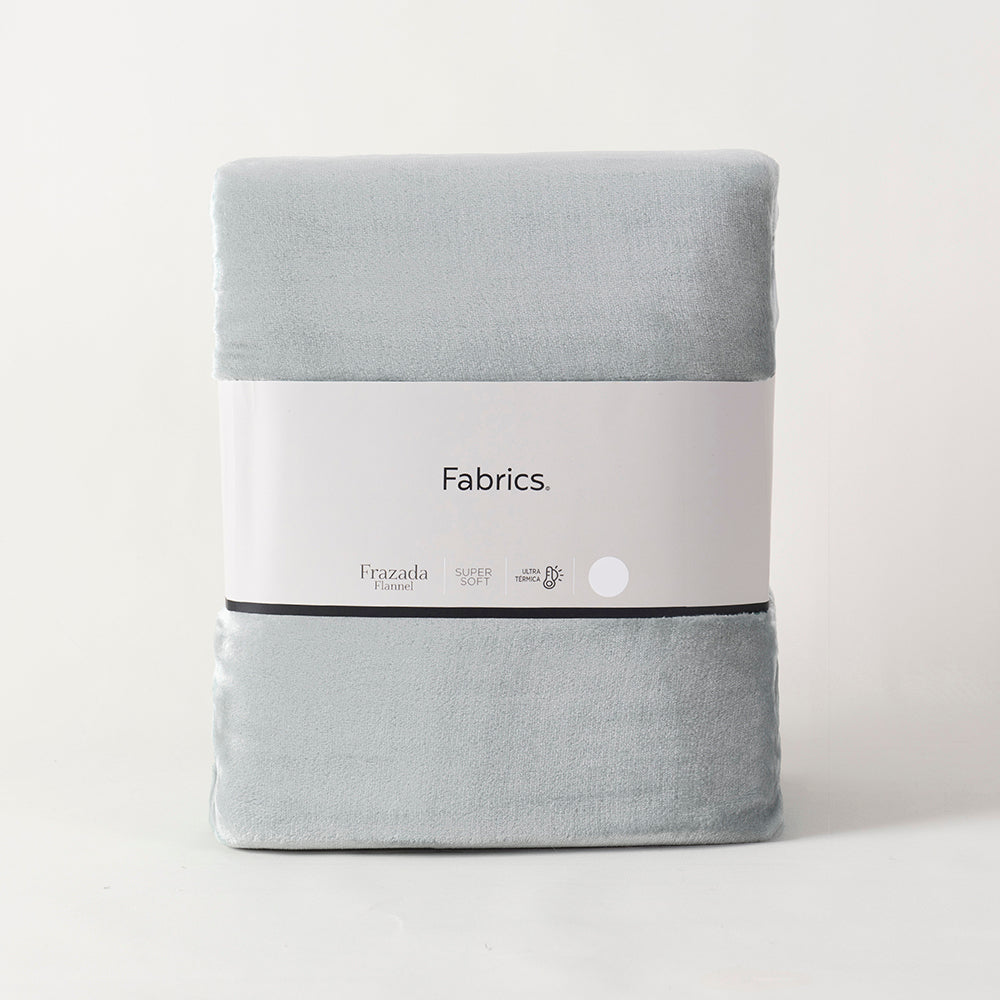 Frazada Flannel Básica 1.5 Plazas Gris Claro