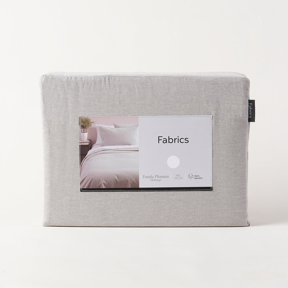 Funda de Plumón Algodón Chambray 1.5 Plazas Perla