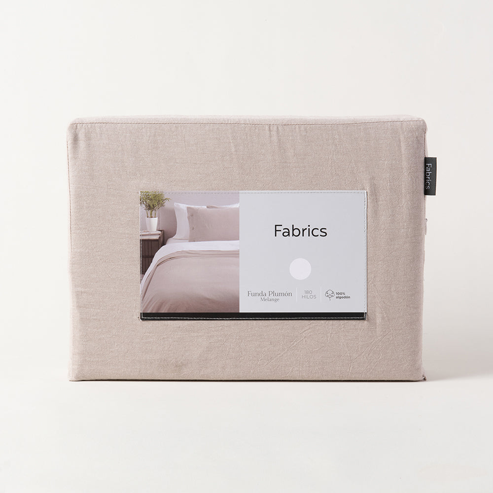 Funda de Plumón Algodón Chambray 1.5 Plazas Beige