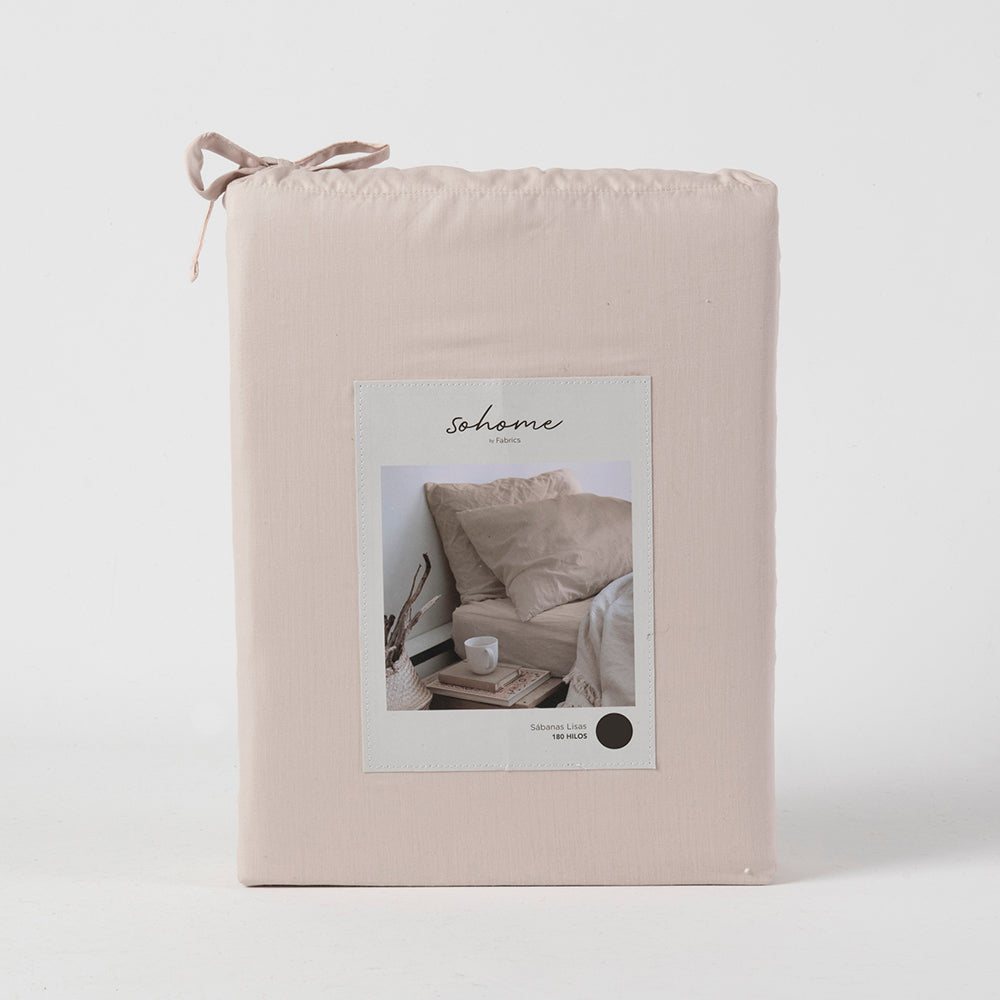 Sábana 180 Hilos Lisas 1.5 Plazas Rosada