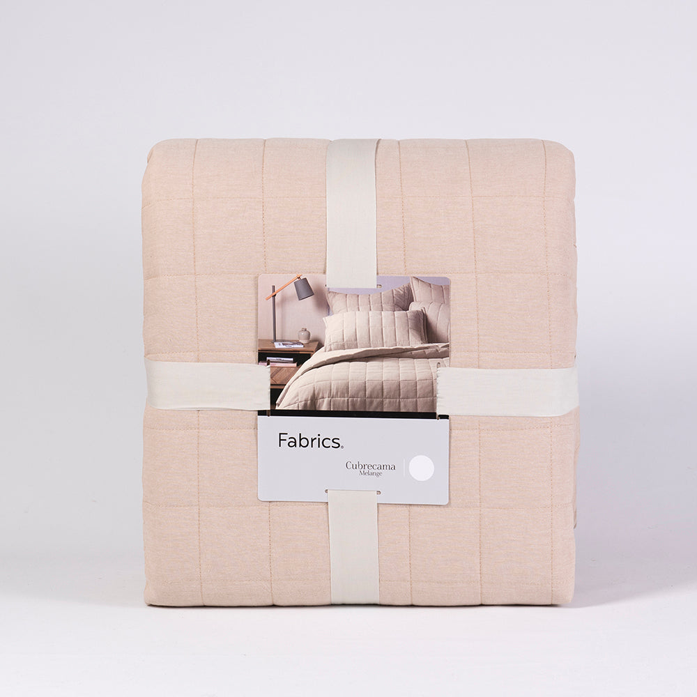 Cubrecama Quilt Oxford 1.5 Plazas Beige