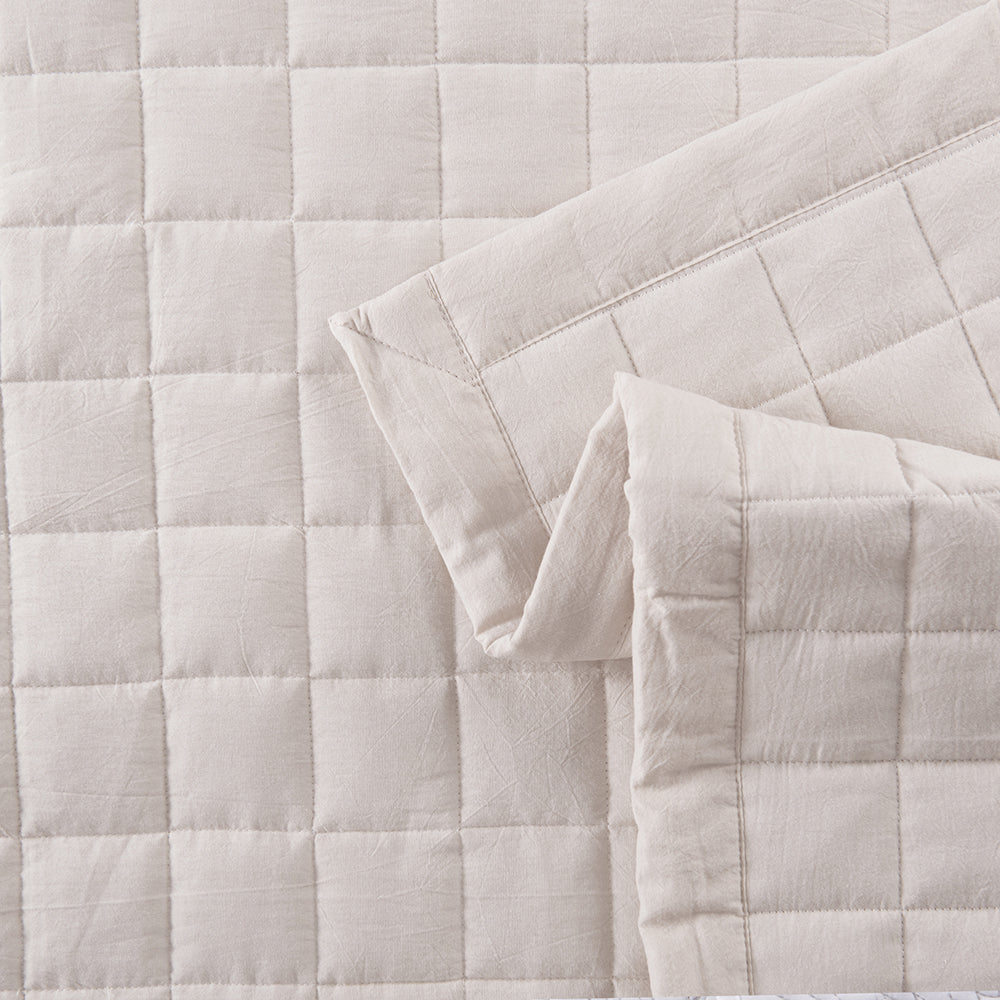 Cubrecama Quilt Oxford 1.5 Plazas Crudo