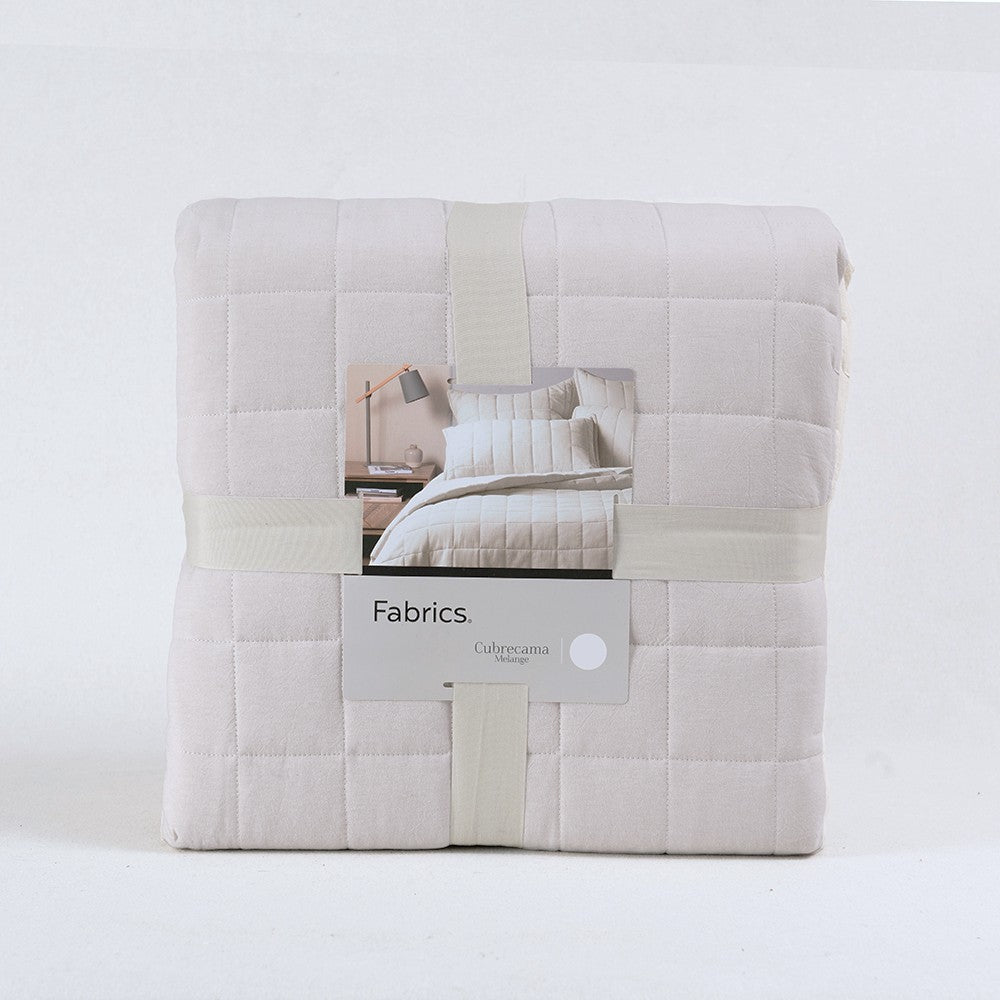 Cubrecama Quilt Oxford 1.5 Plazas Crudo
