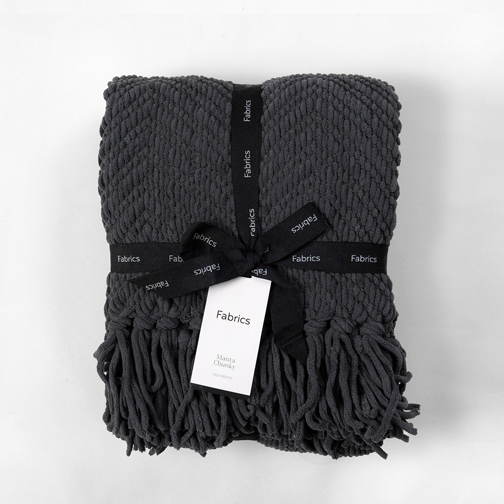 Manta Chunky Zigzag Marengo