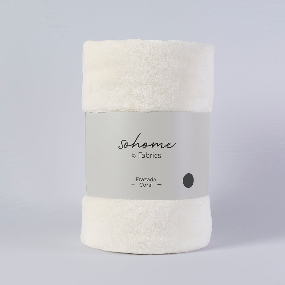 Frazada Coral 2 Plazas Crudo
