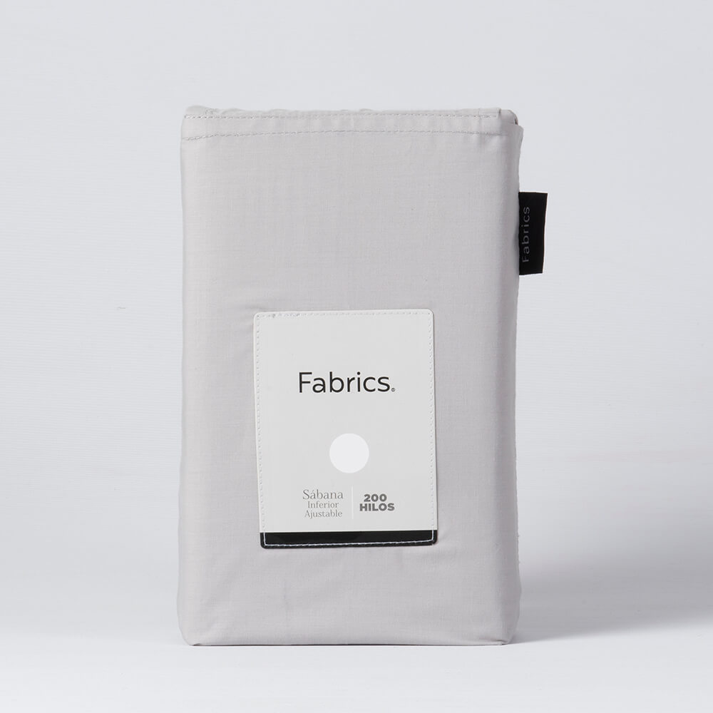 Sábana Inferior 200 Hilos 2 Plazas Gris