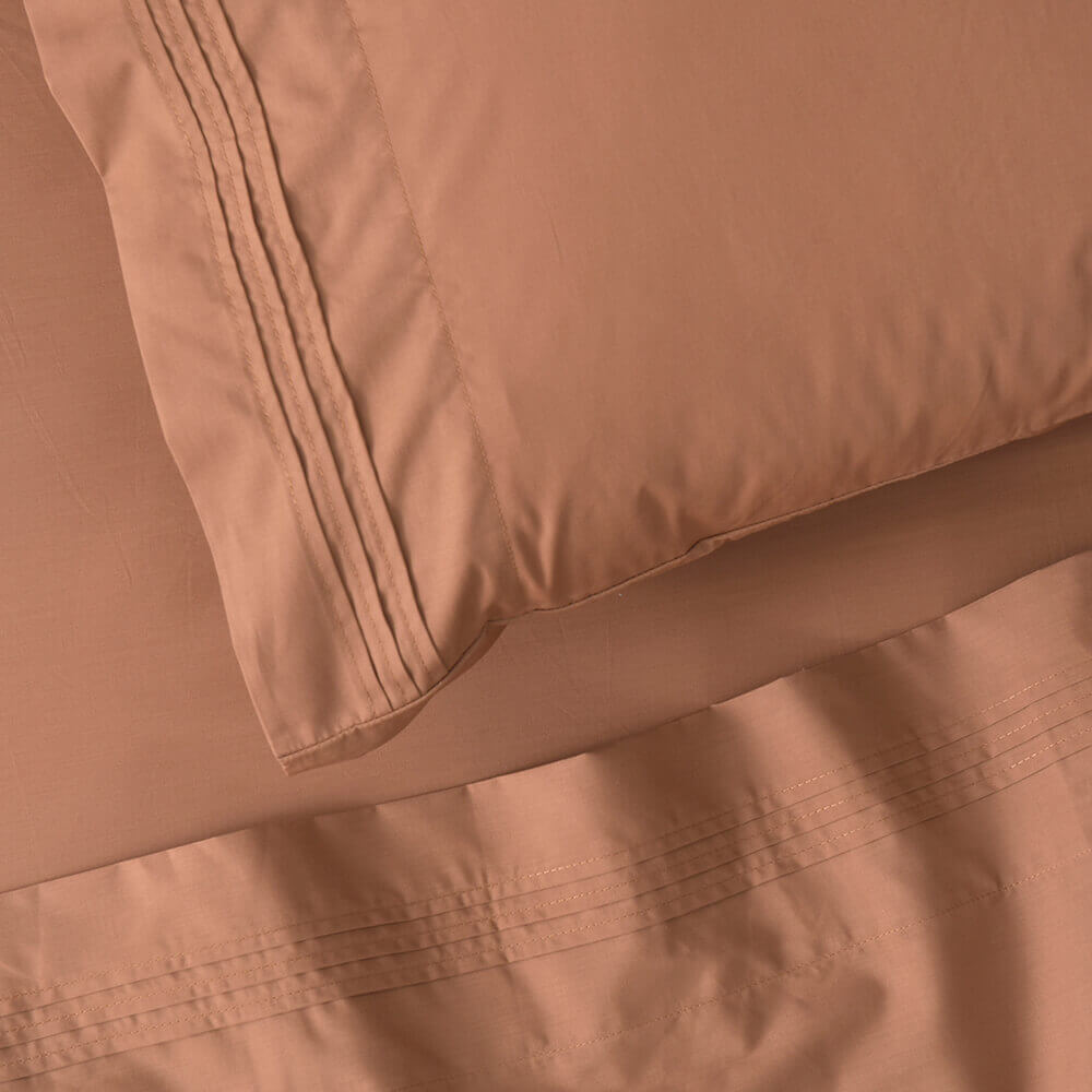 Sábana 200 Hilos Antonieta 1.5 Plazas Ocre