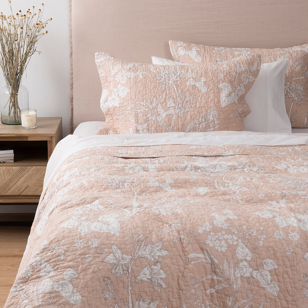 Cubrecama Quilt Estampado King Prado Nude