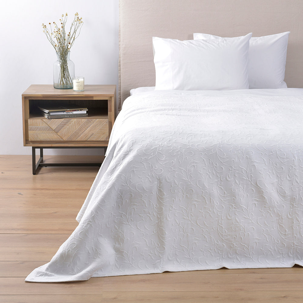 Cubrecama Matelasse Edith 1.5 Plazas Blanco
