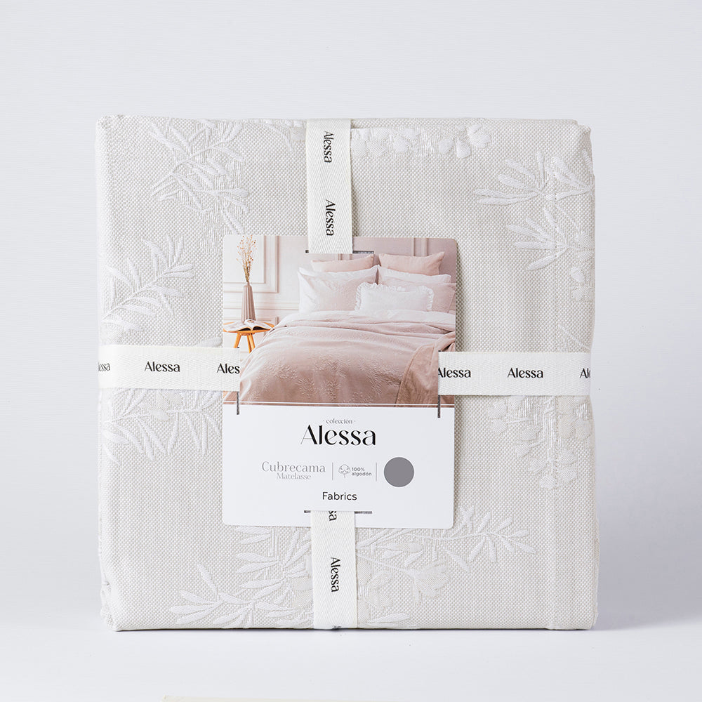 Cubrecama Matelasse Alina 1.5 Plazas Beige