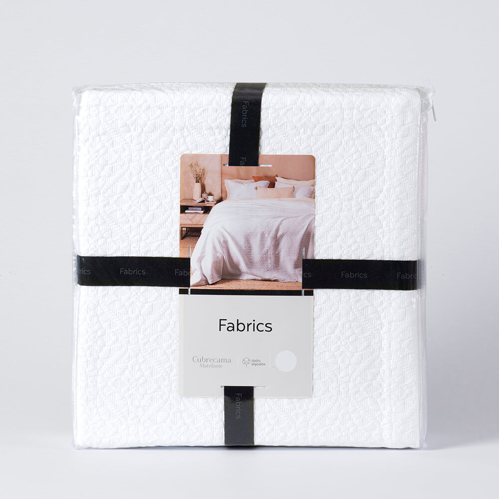 Cubrecama Matelasse Paris 1.5 Plazas Blanco