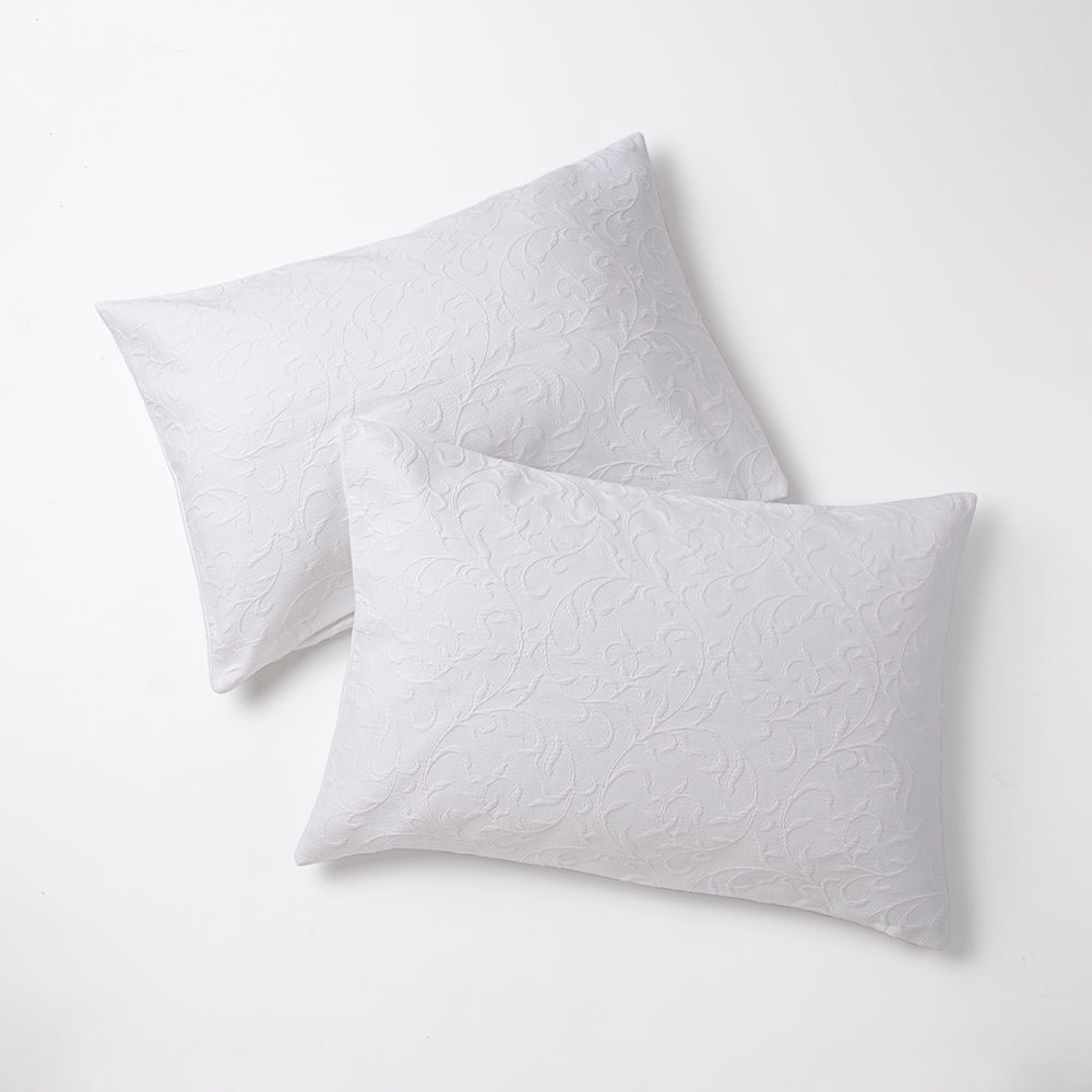 Set 2 Fundas Almohadas Matelasse Edith 50x70cm Blanco