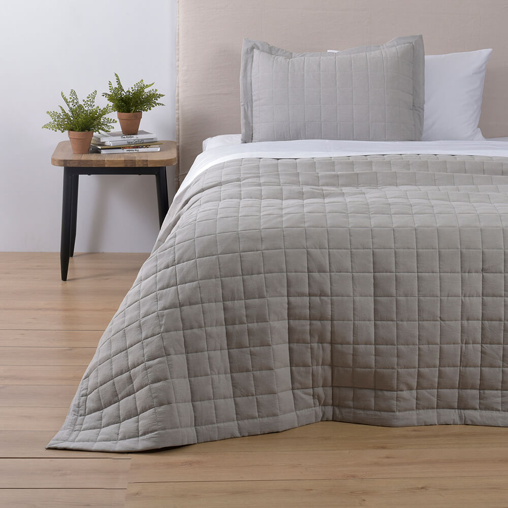 Cubrecama Quilt Oxford 1.5 Plazas Perla