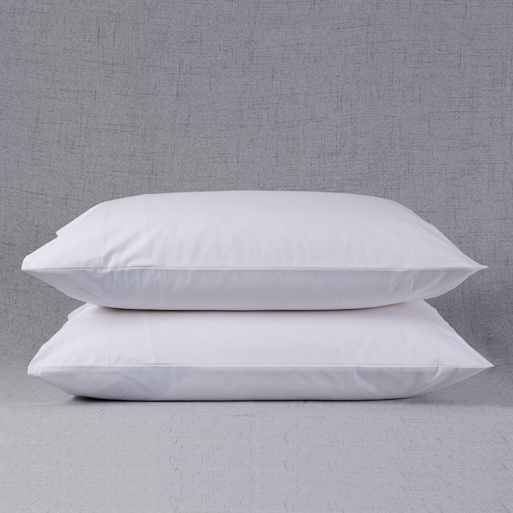 Set 2 Fundas Almohadas 200 Hilos Cobre 50x90cm Blanco