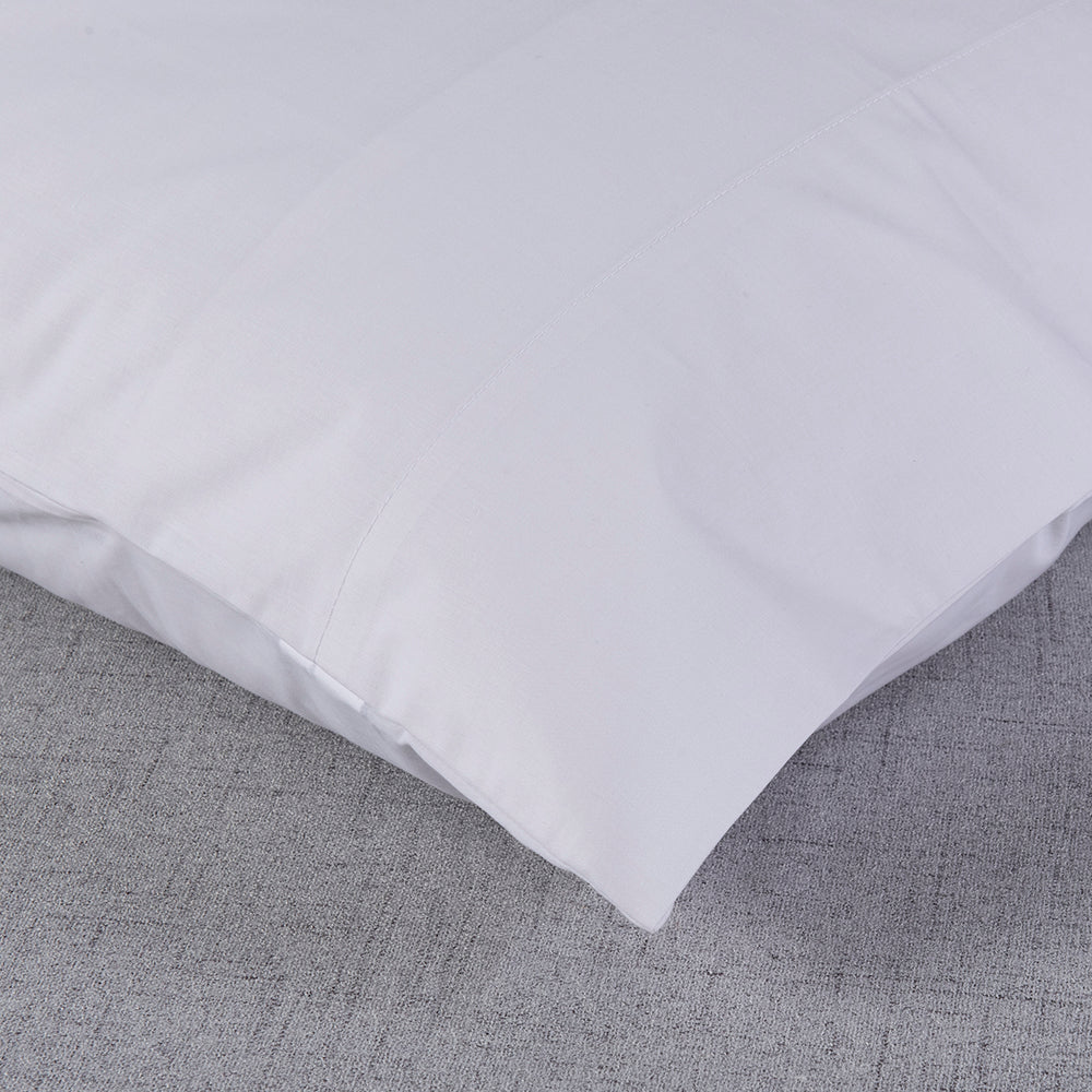 Set 2 Fundas Almohadas 200 Hilos Cobre 50x70cm Blanco