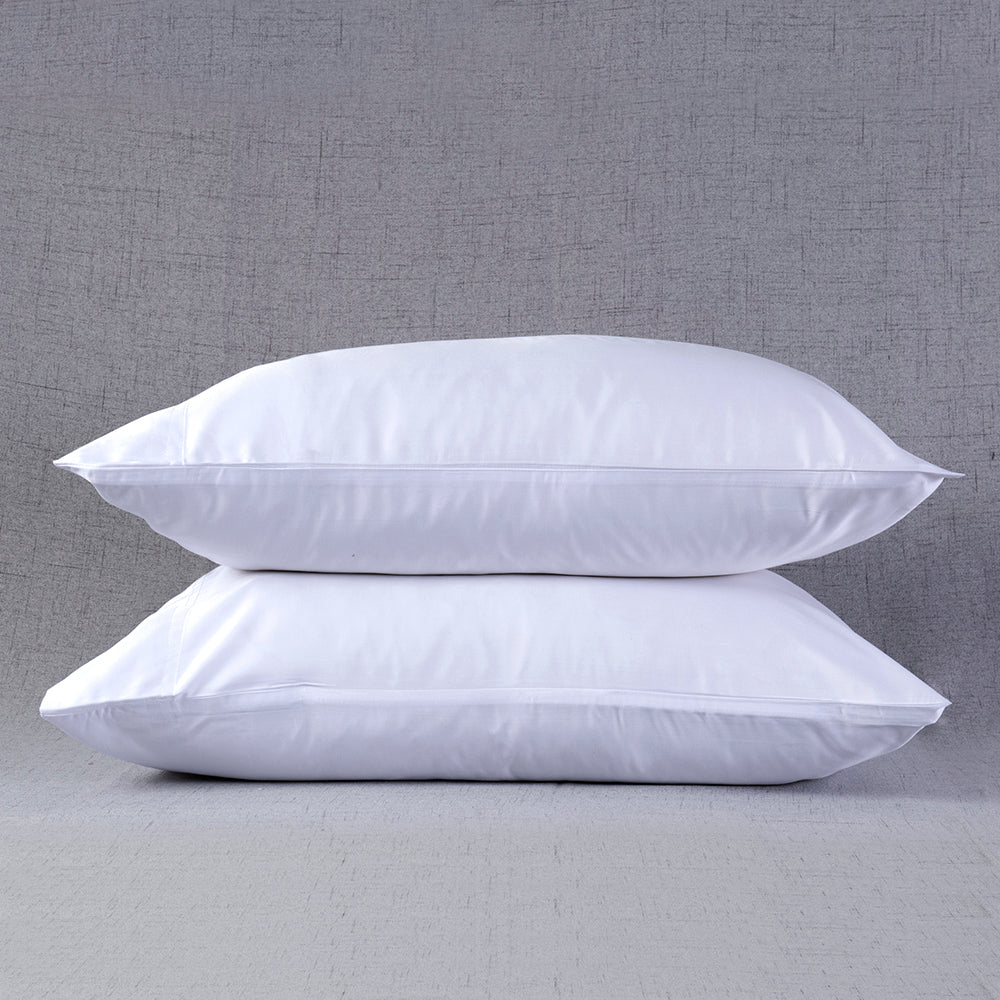 Set 2 Fundas Almohadas 300 Hilos Bambú 50x70cm Blanco