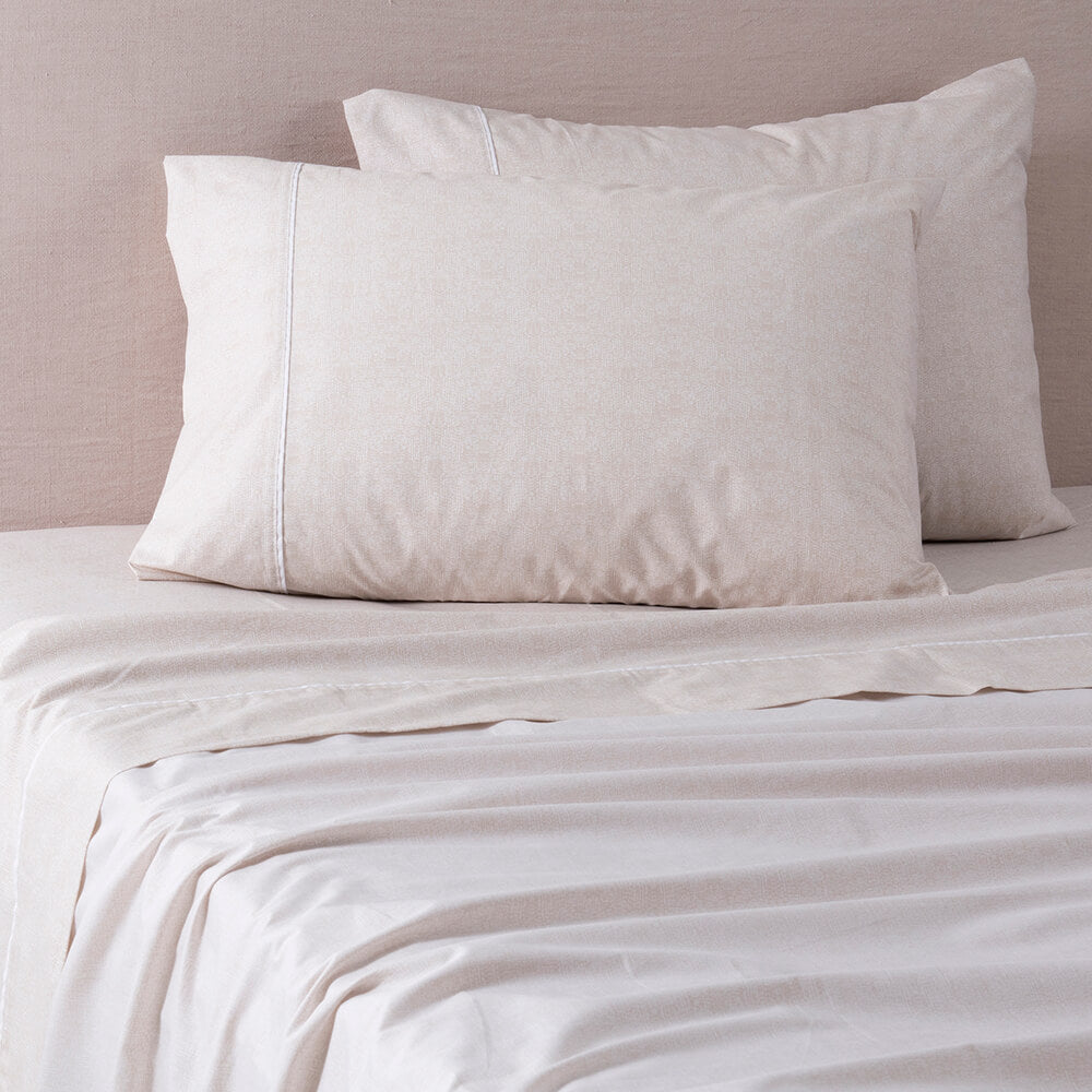 Sábana 180 Hilos Refined 2 Plazas Beige