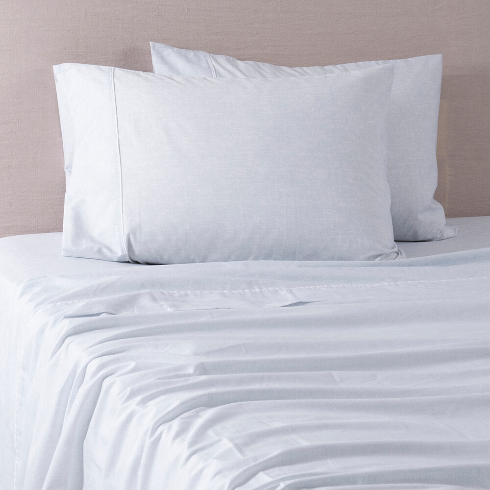 Sábana 180 Hilos Bauhaus King Celeste