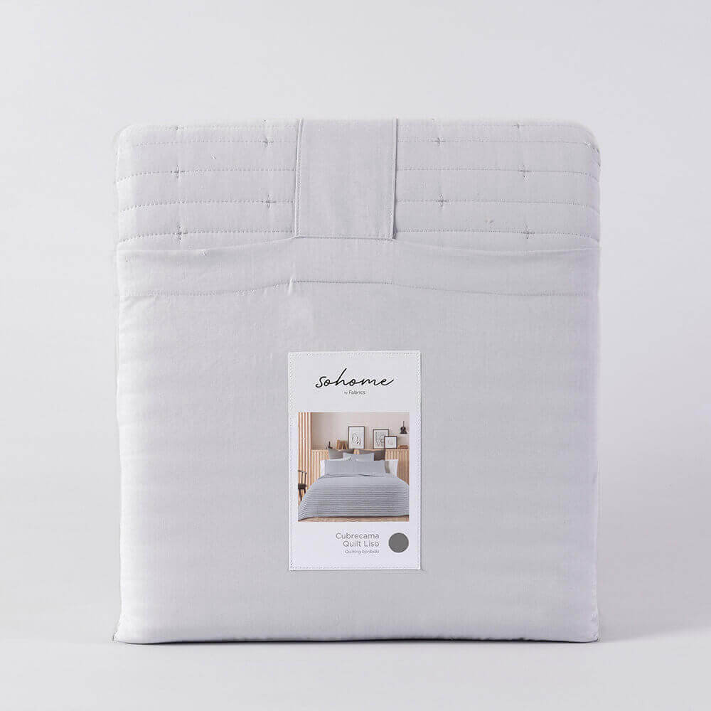 Cubrecama Quilt Renato 2 Plazas Gris