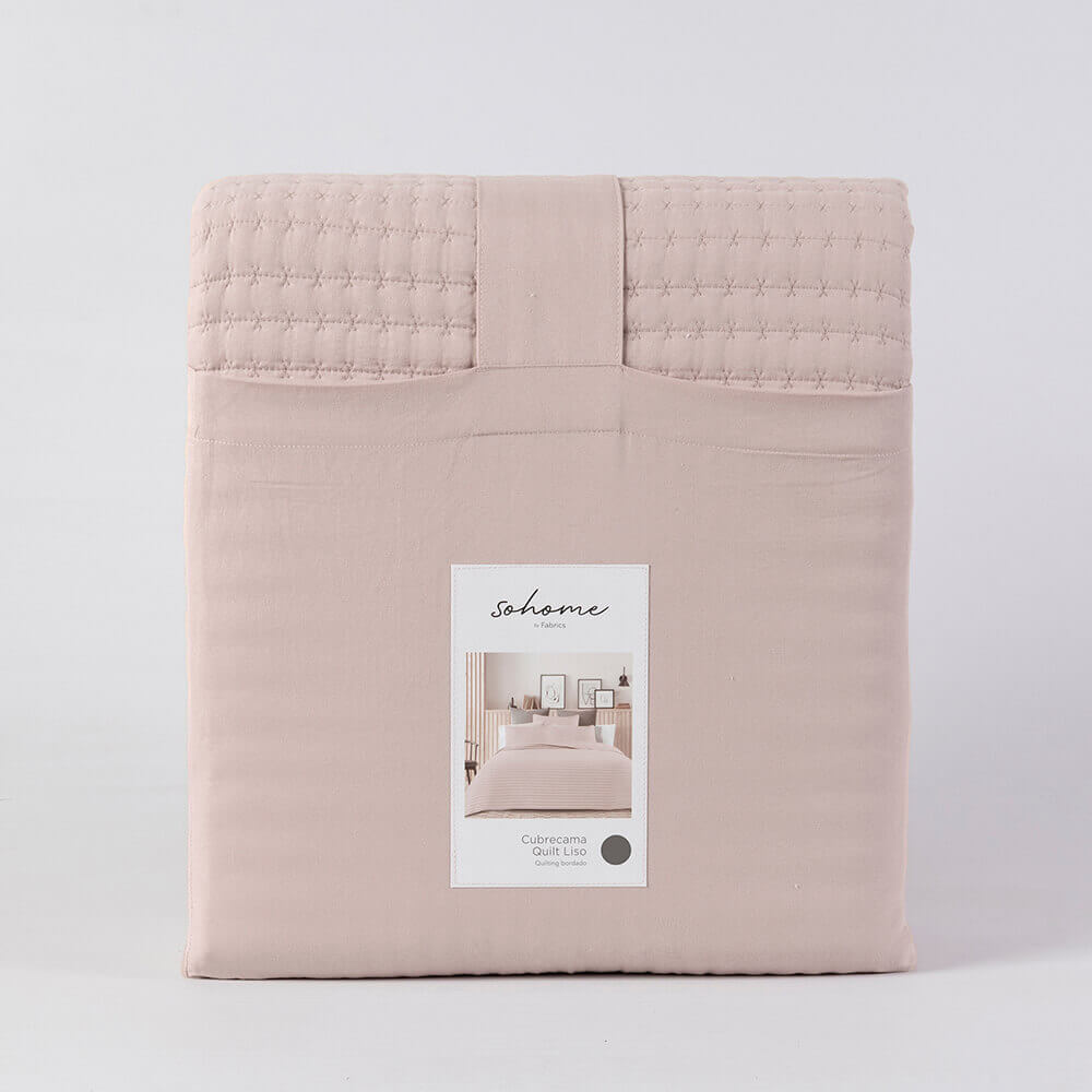Cubrecama Quilt Renato 1.5 Plazas Rosa