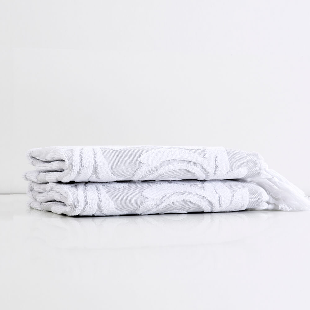 Set 2 Toallas Mano Ella Gris Claro