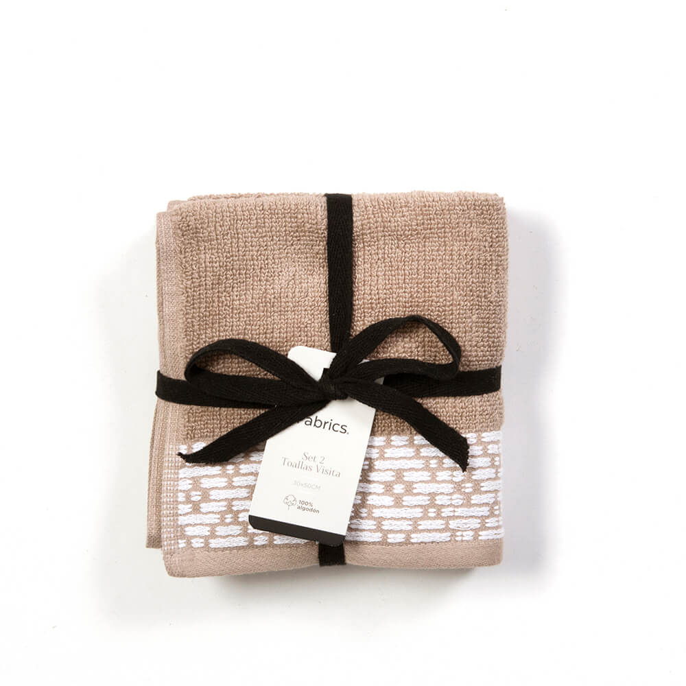 Set 2 Toalla Visita Rui Beige