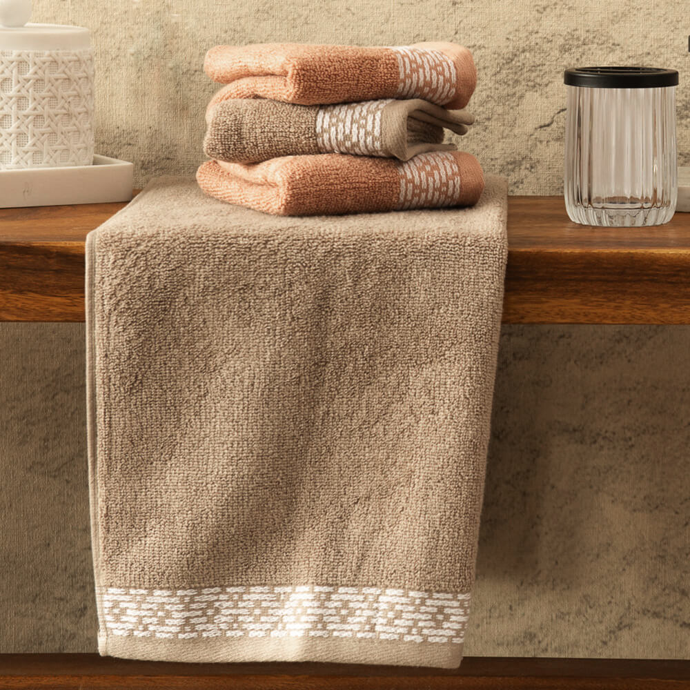 Set 2 Toallas Mano Rui Beige