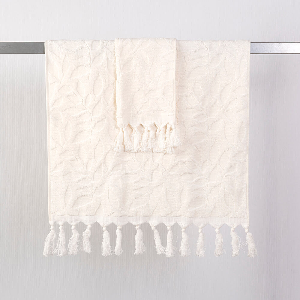 Set Toalla Mano y Visita Greta Blanca