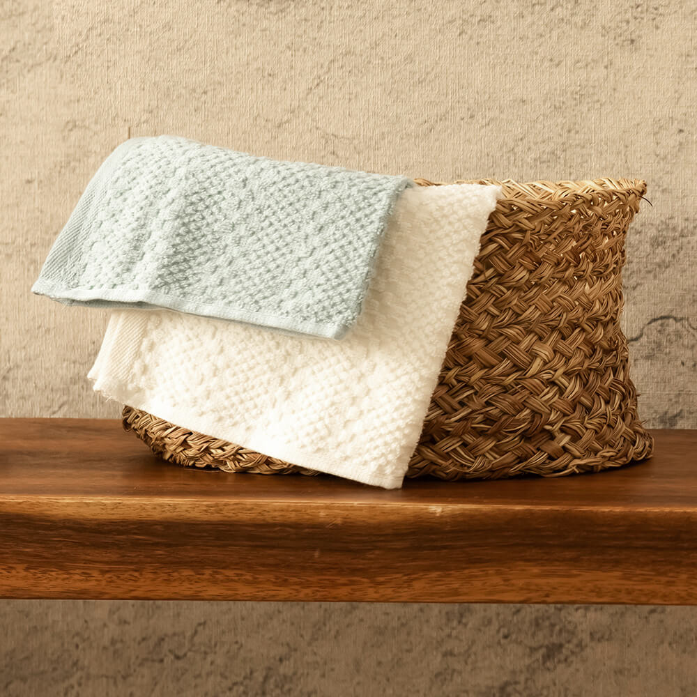 Set 4 Toallas Cara Celeste