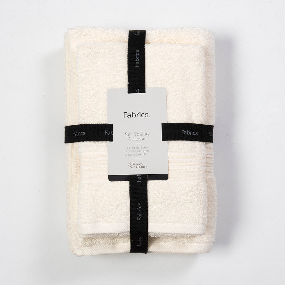 Set Toallas 4 Piezas Crudo