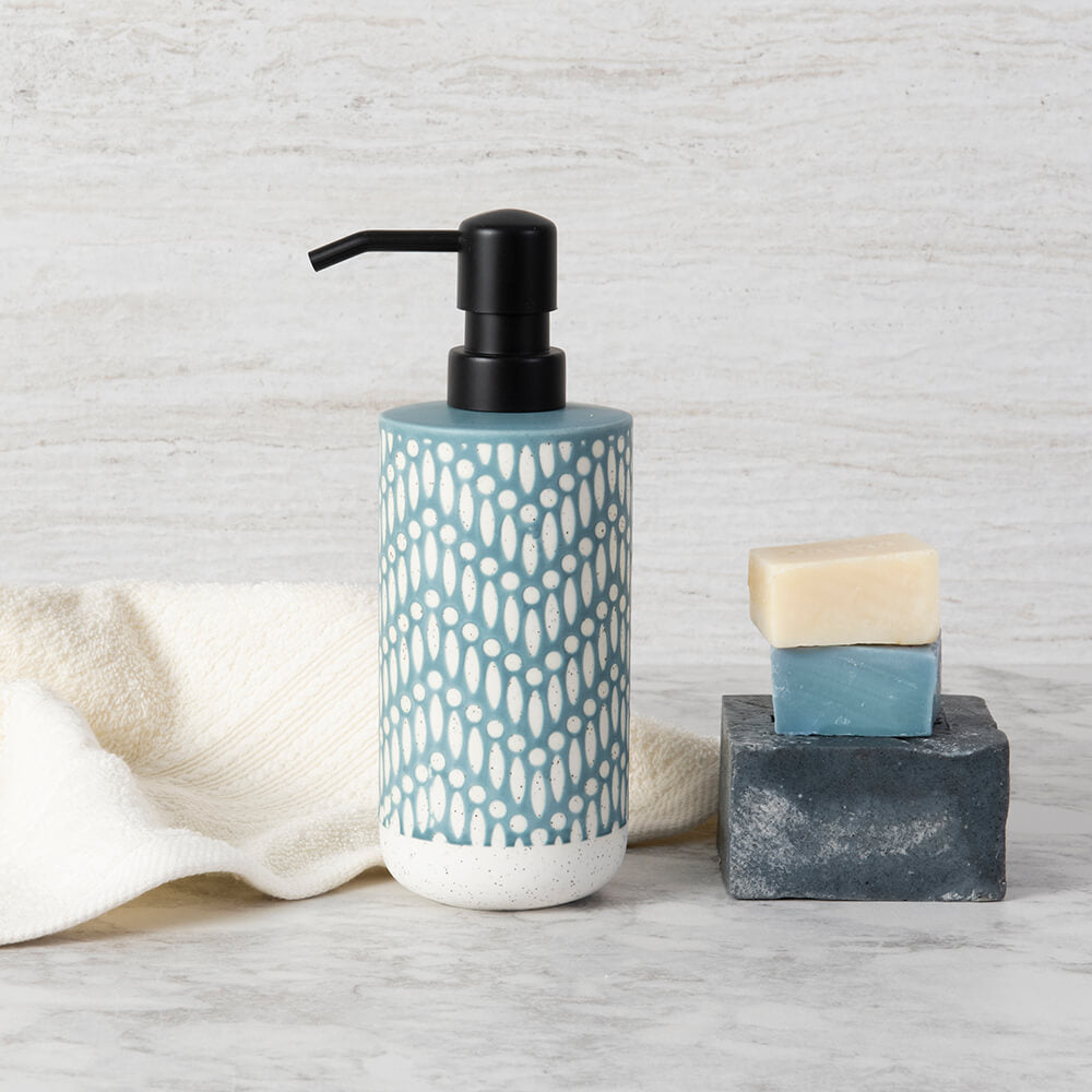 Dispensador Cerámica Zigzag Puntos