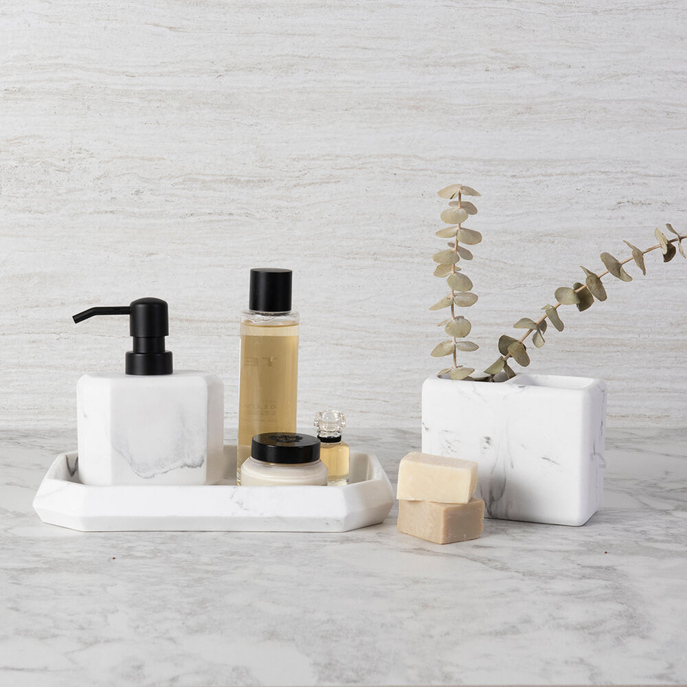 Portacepillo Doble Mármol