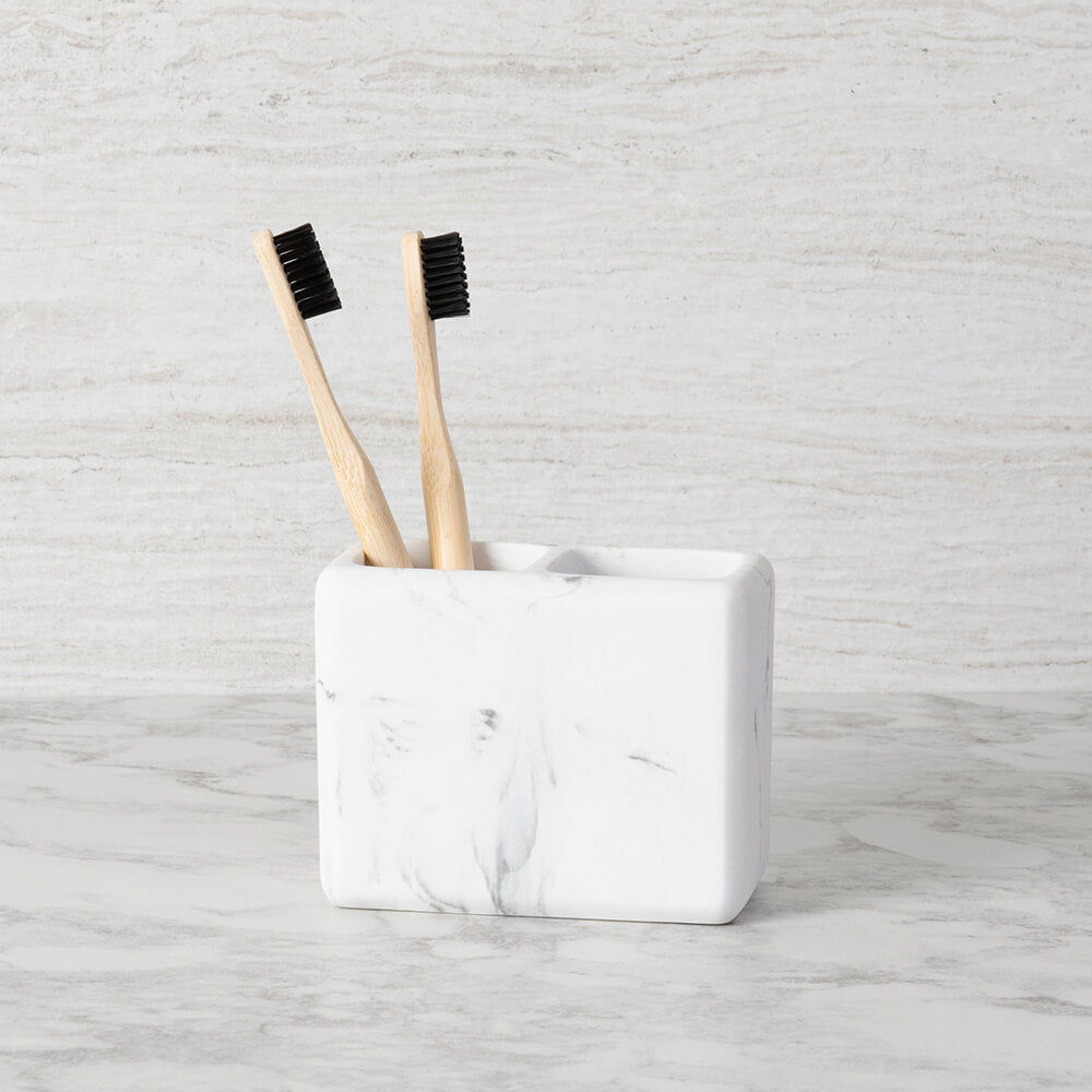 Portacepillo Doble Mármol