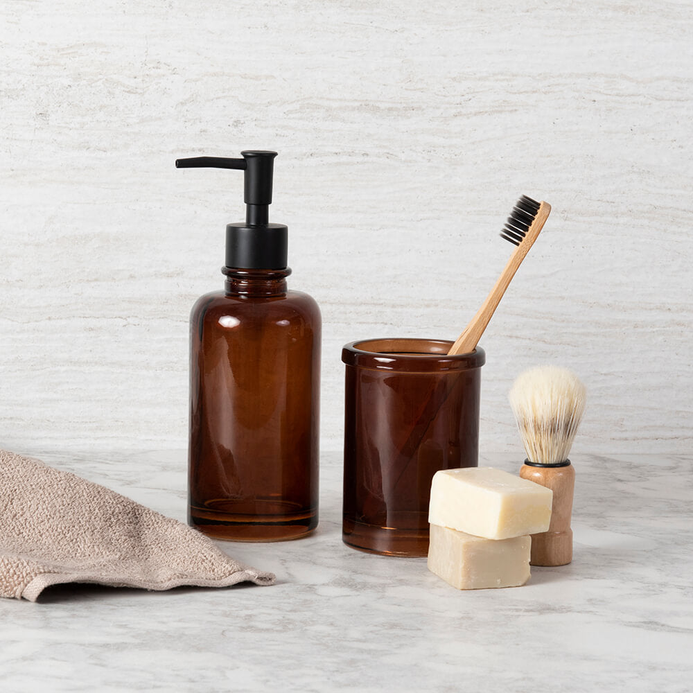 Vaso Botica Vidrio Ámbar